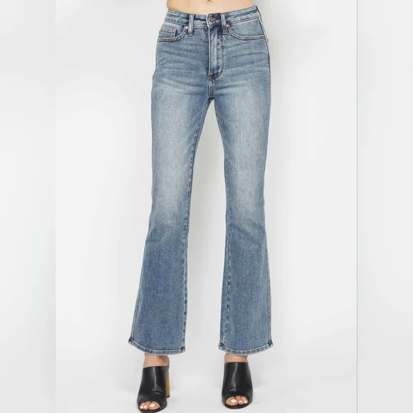 Judy Blue Tummy Control High-Rise Slim Bootcut Regular Inseam Jeans Denim Pants - Picture 7 of 16
